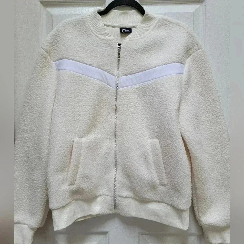 ZYIA Active Sherpa Bomber Jacket Size Large NWOT